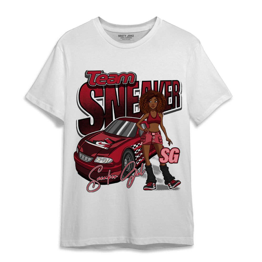 Mid Alternate Bred Toe 1s T Shirt Match Team Sneaker Girl - NastyJamz