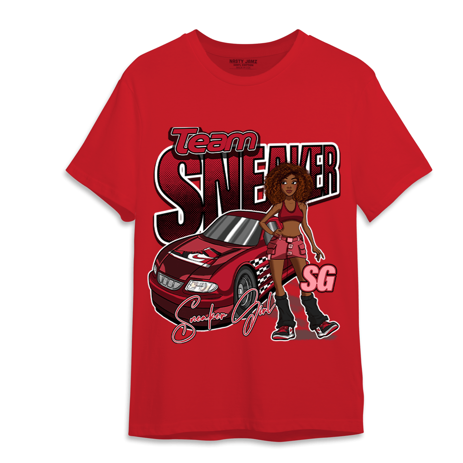 Mid Alternate Bred Toe 1s T Shirt Match Team Sneaker Girl - NastyJamz