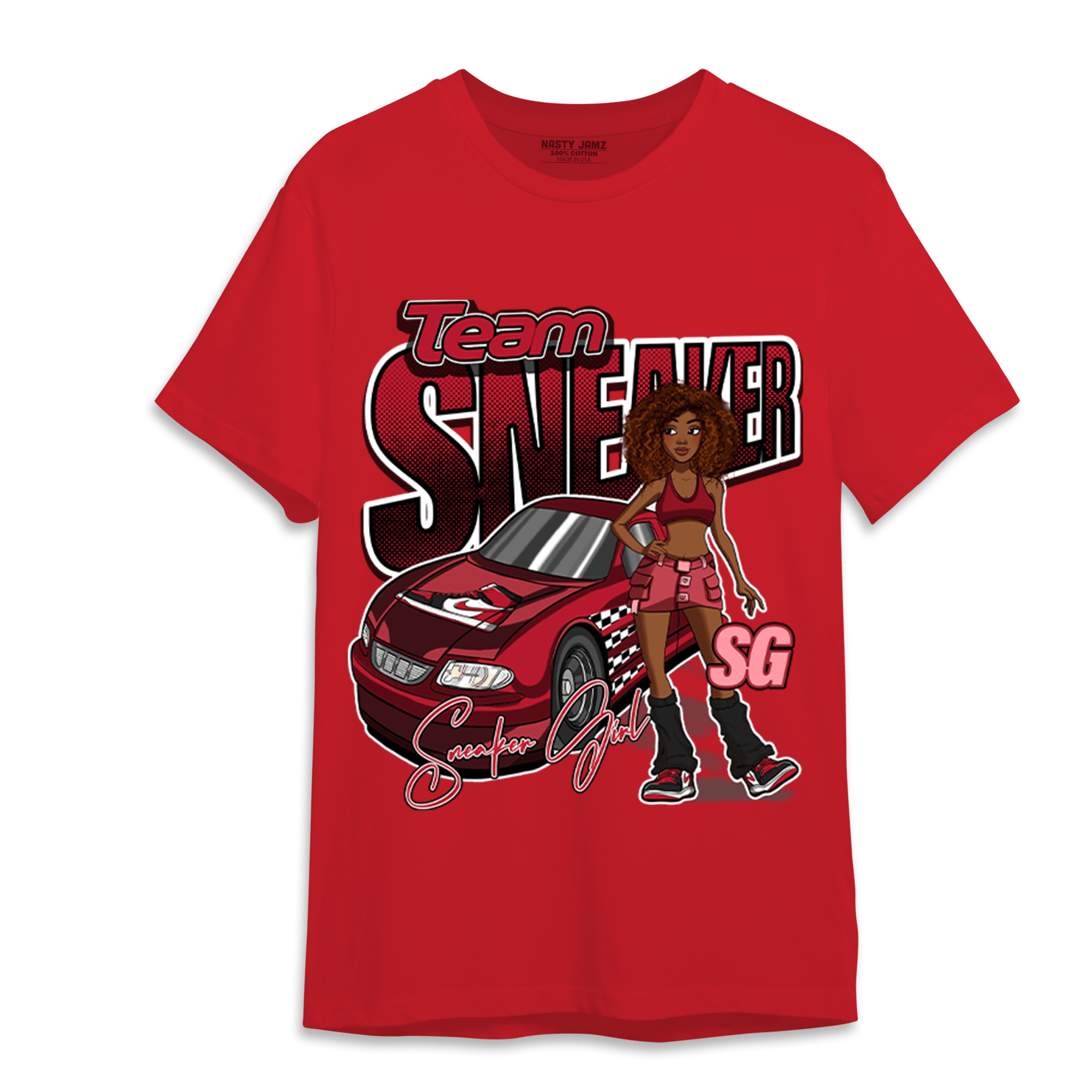 Mid Alternate Bred Toe 1s T Shirt Match Team Sneaker Girl - NastyJamz