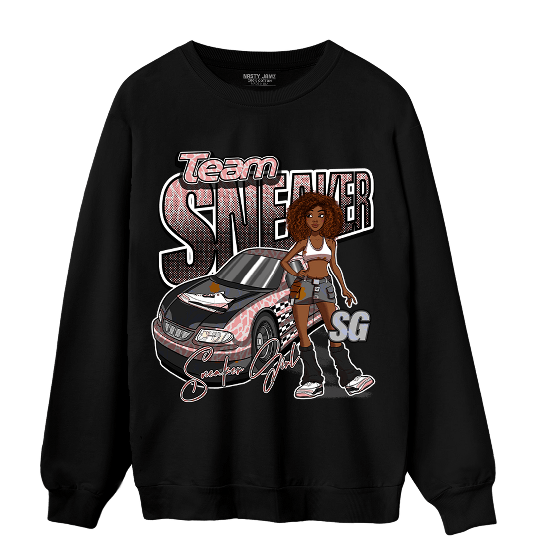 Red Stardust 3s Sweatshirt Match Team Sneaker Girl - NastyJamz
