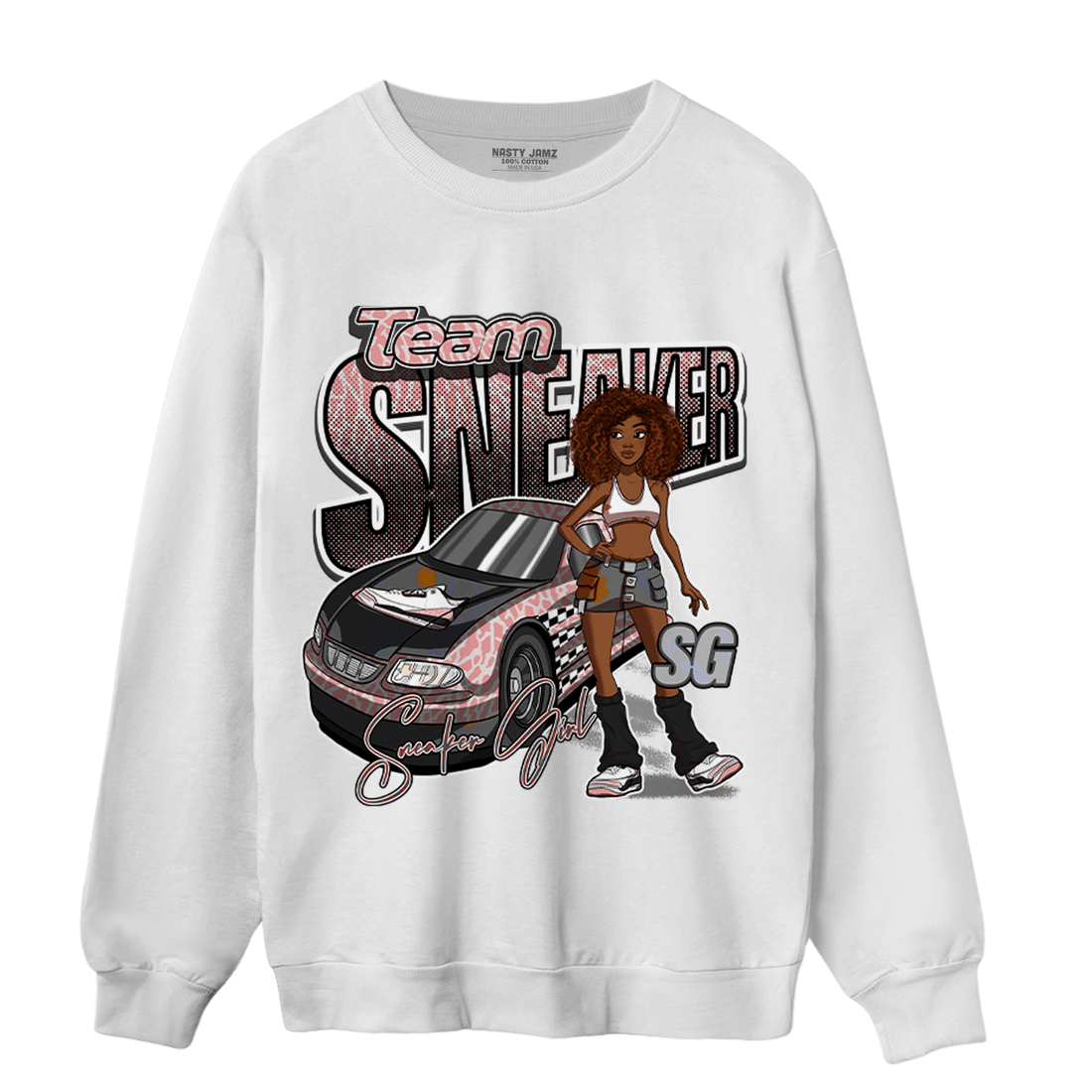Red Stardust 3s Sweatshirt Match Team Sneaker Girl - NastyJamz