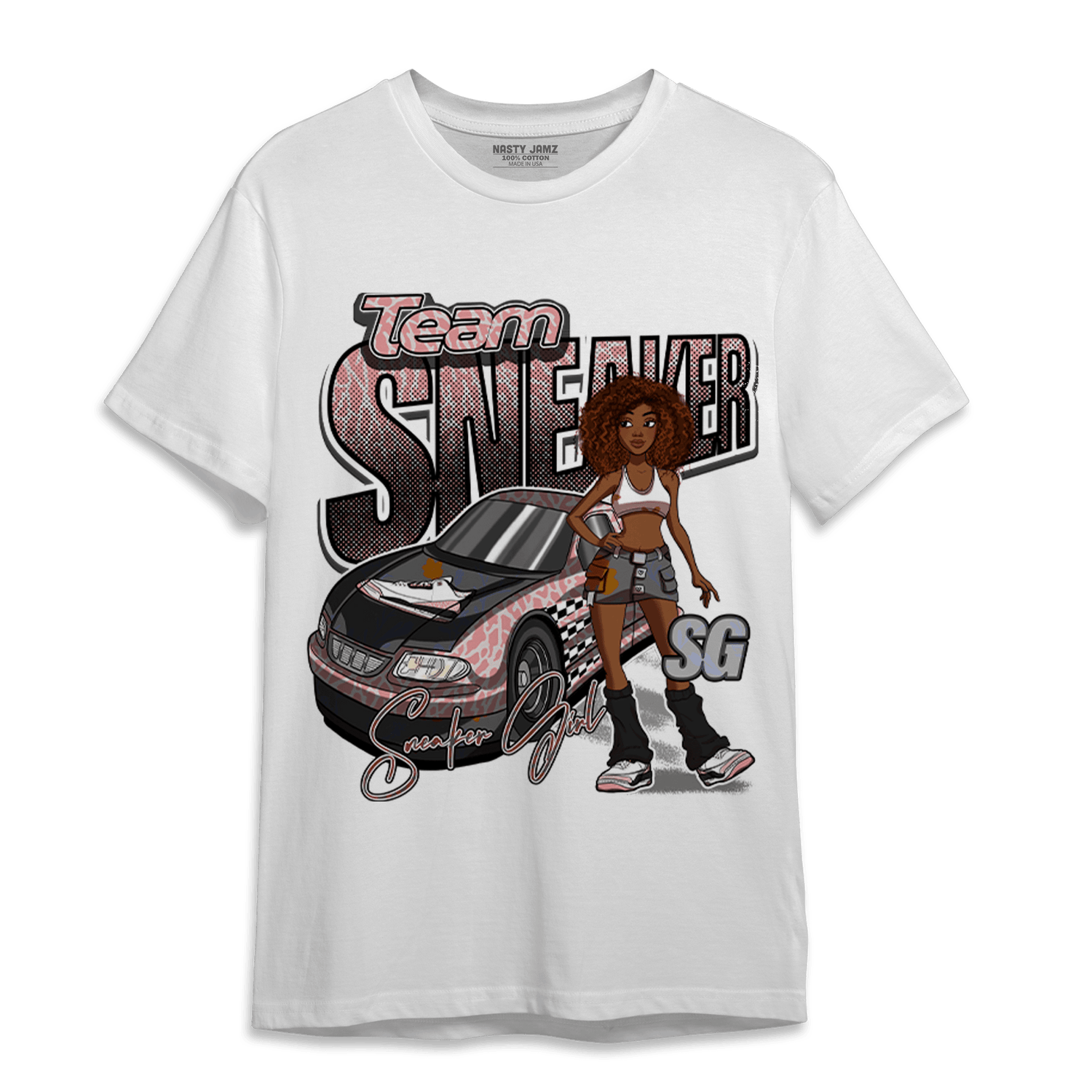 Red Stardust 3s T Shirt Match Team Sneaker Girl - NastyJamz