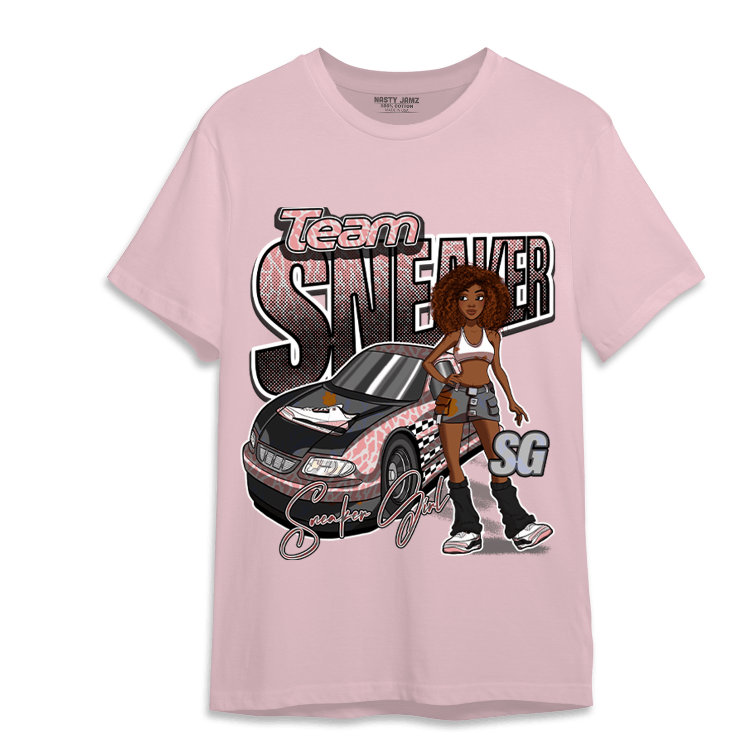 Red Stardust 3s T Shirt Match Team Sneaker Girl - NastyJamz