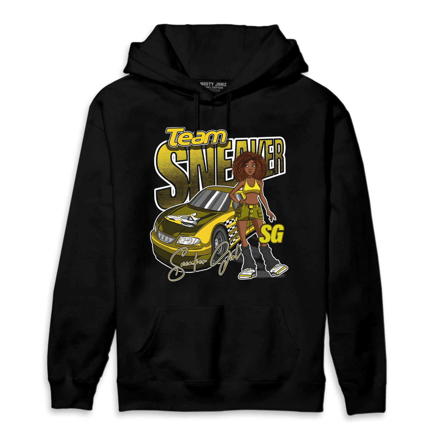 Vivid Sulfur 4s Hoodie Match Team Sneaker Girl - NastyJamz