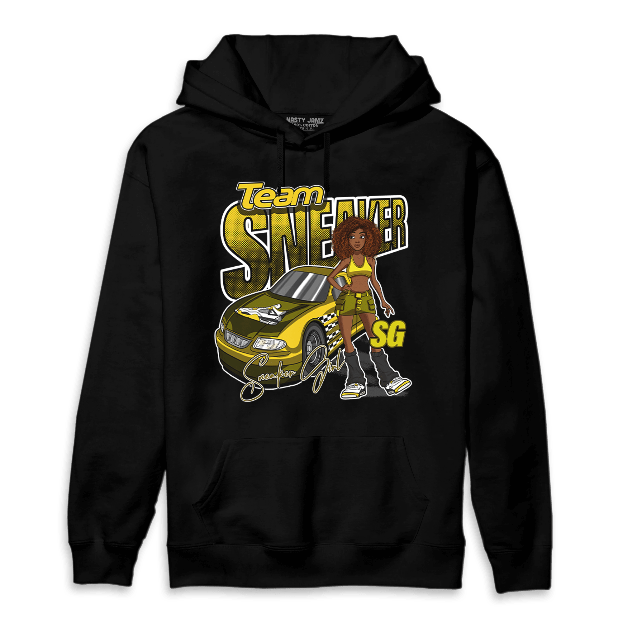 Vivid Sulfur 4s Hoodie Match Team Sneaker Girl - NastyJamz