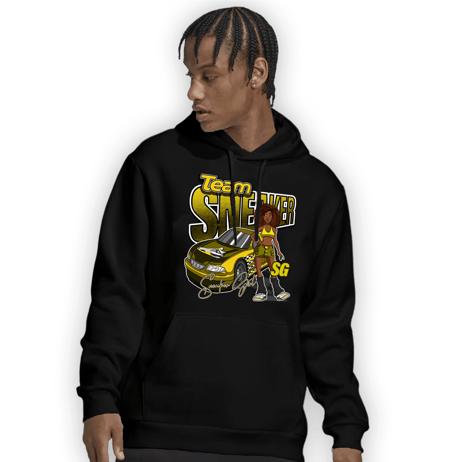 Vivid Sulfur 4s Hoodie Match Team Sneaker Girl - NastyJamz