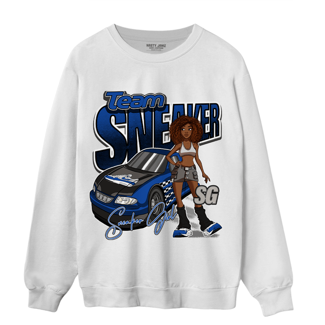 Air Max 1 86 Royal Sweatshirt Match Team Sneaker Girl - NastyJamz