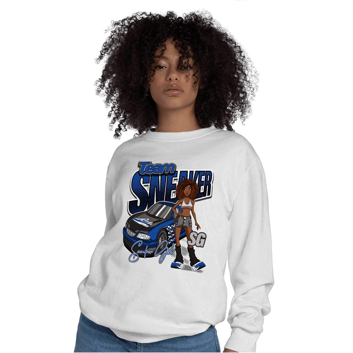 Air Max 1 86 Royal Sweatshirt Match Team Sneaker Girl - NastyJamz