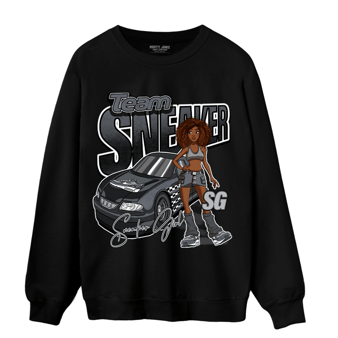 Air Max 90 Iron Grey Sweatshirt Match Team Sneaker Girl - NastyJamz