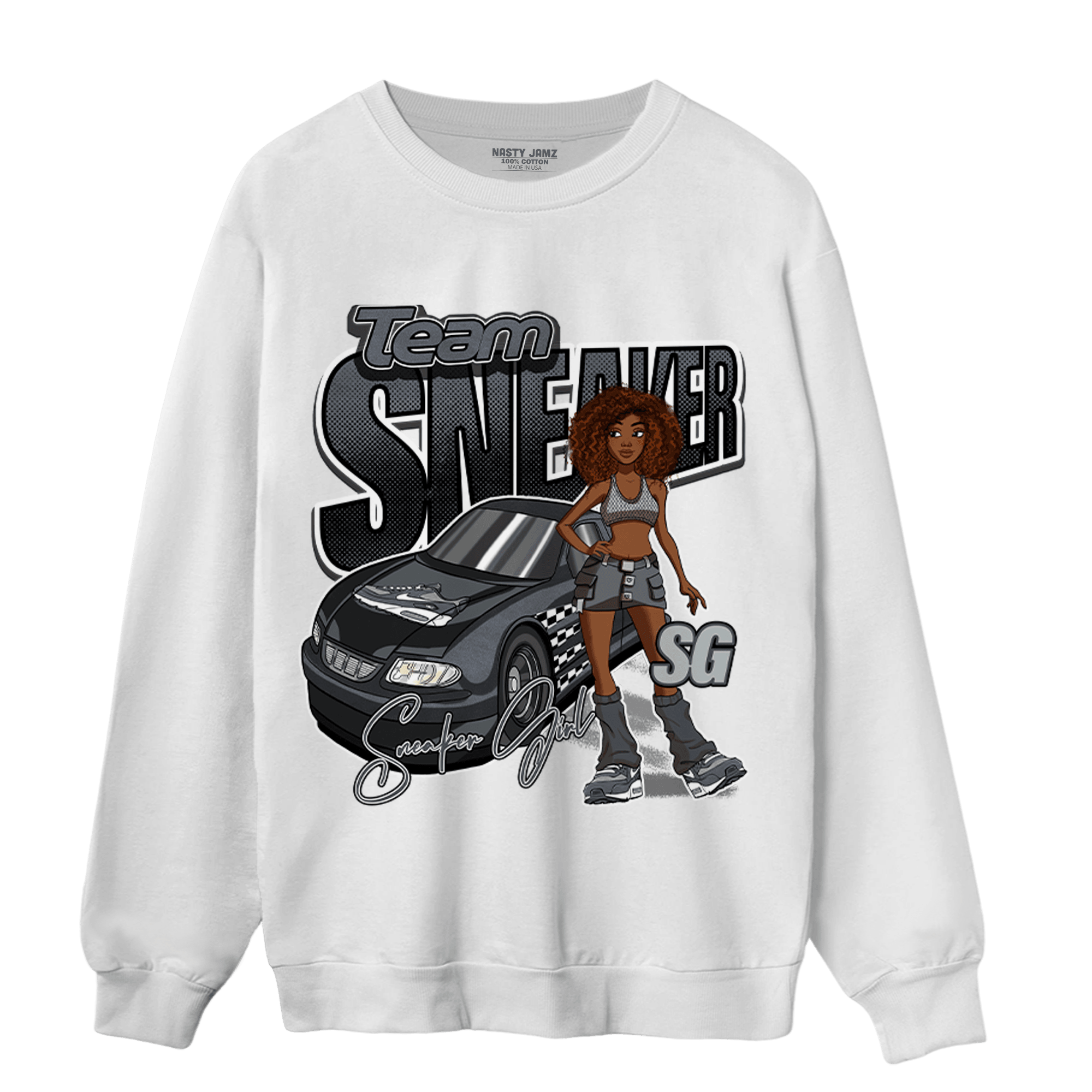 Air Max 90 Iron Grey Sweatshirt Match Team Sneaker Girl - NastyJamz