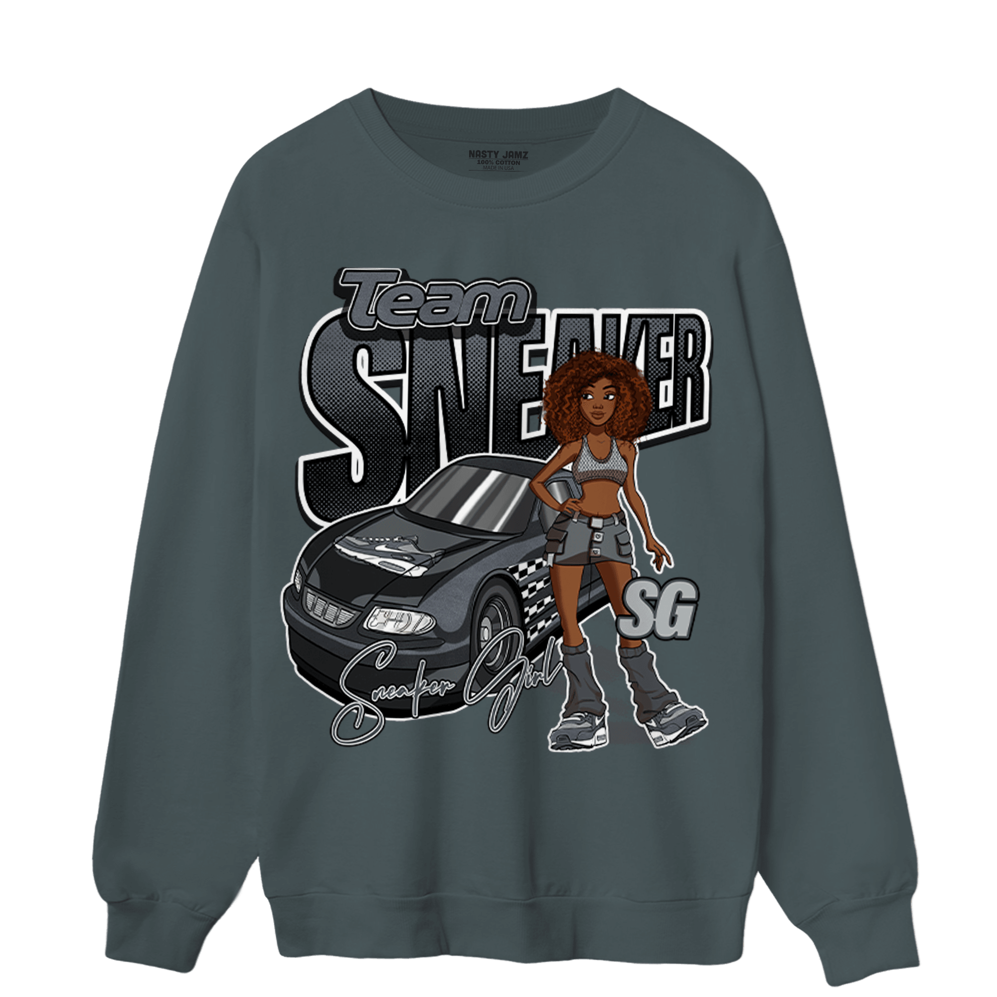 Air Max 90 Iron Grey Sweatshirt Match Team Sneaker Girl - NastyJamz