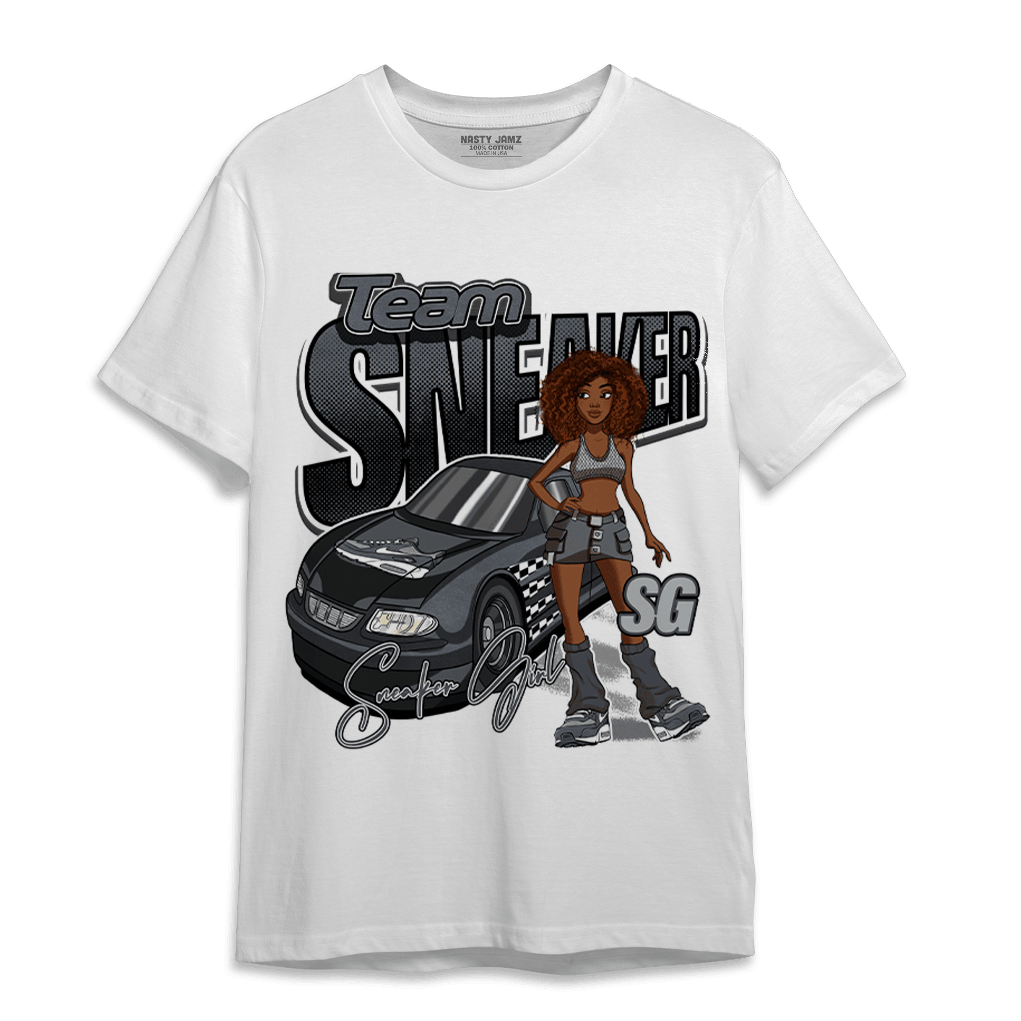 Air Max 90 Iron Grey T Shirt Match Team Sneaker Girl - NastyJamz