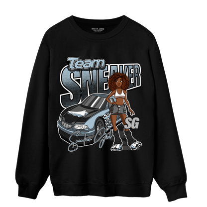 Blue Grey 13s Sweatshirt Match Team Sneaker Girl - NastyJamz