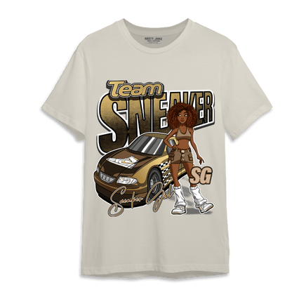 High OG Metallic Gold 1s T Shirt Match Team Sneaker Girl - NastyJamz