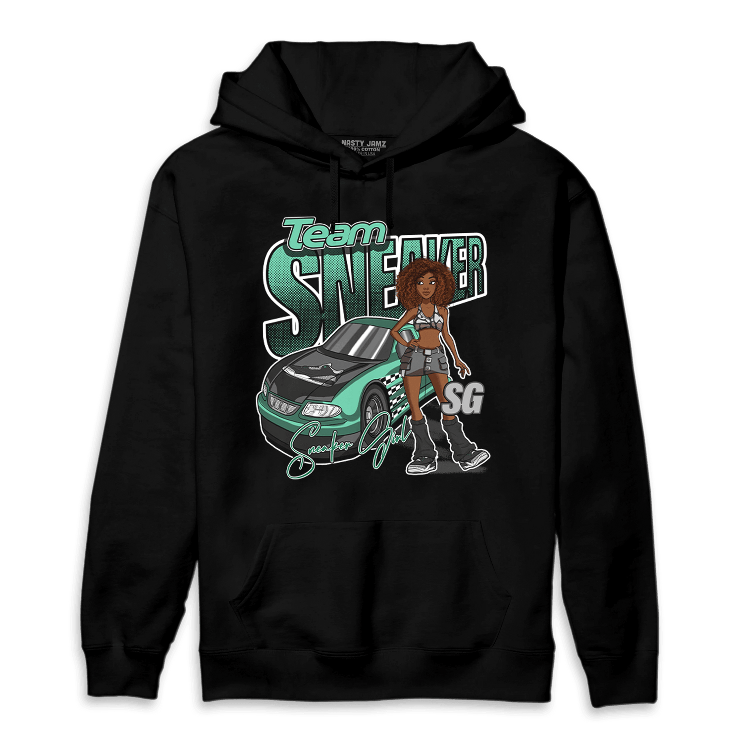Green Glow 3s Hoodie Match Team Sneaker Girl - NastyJamz