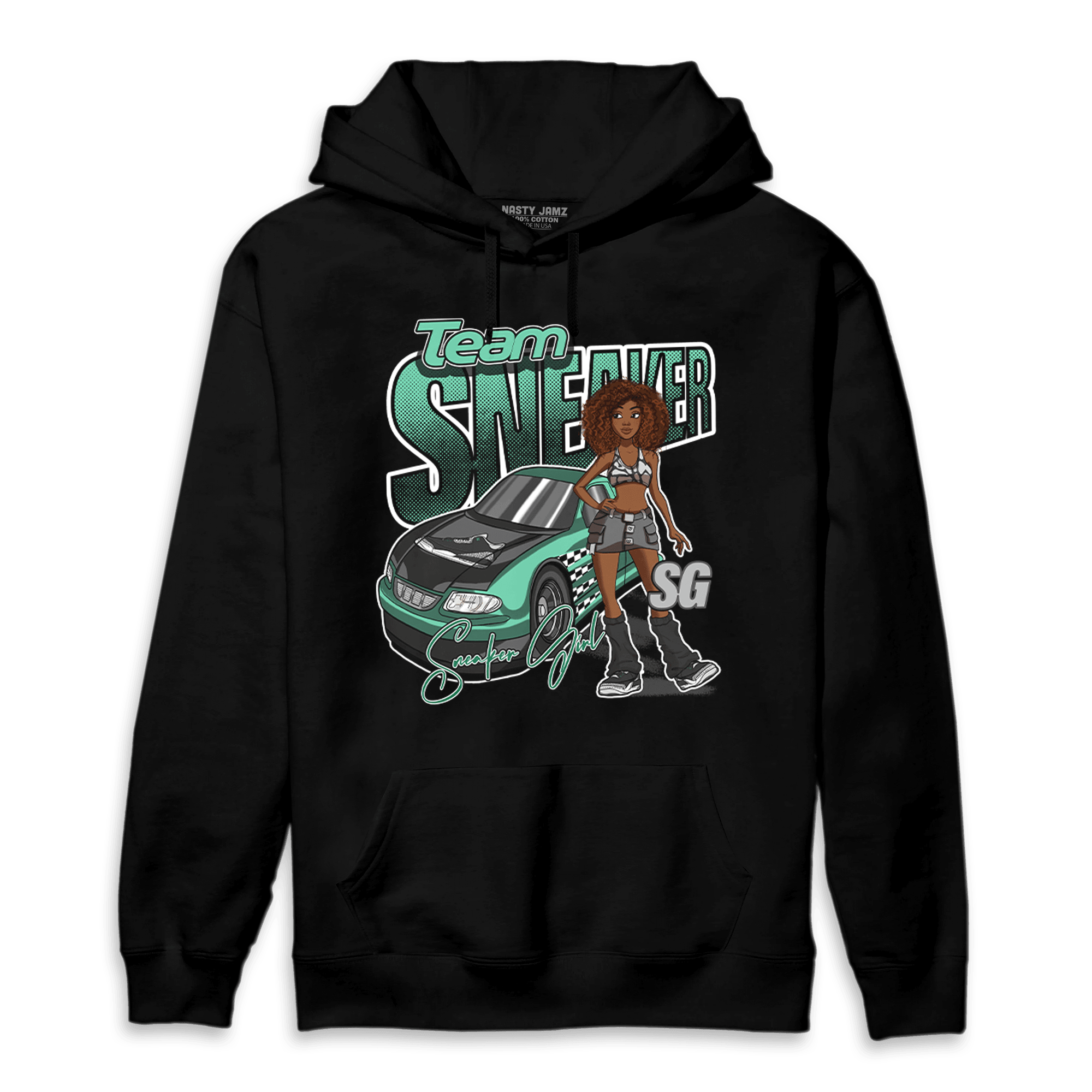 Green Glow 3s Hoodie Match Team Sneaker Girl - NastyJamz