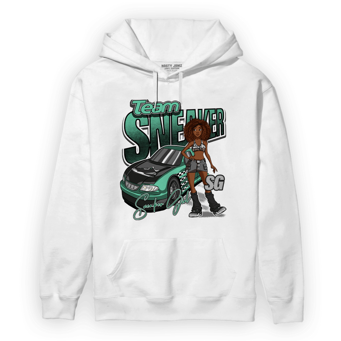 Green Glow 3s Hoodie Match Team Sneaker Girl - NastyJamz