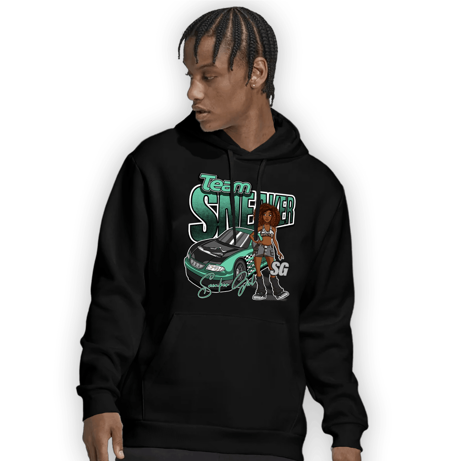 Green Glow 3s Hoodie Match Team Sneaker Girl - NastyJamz