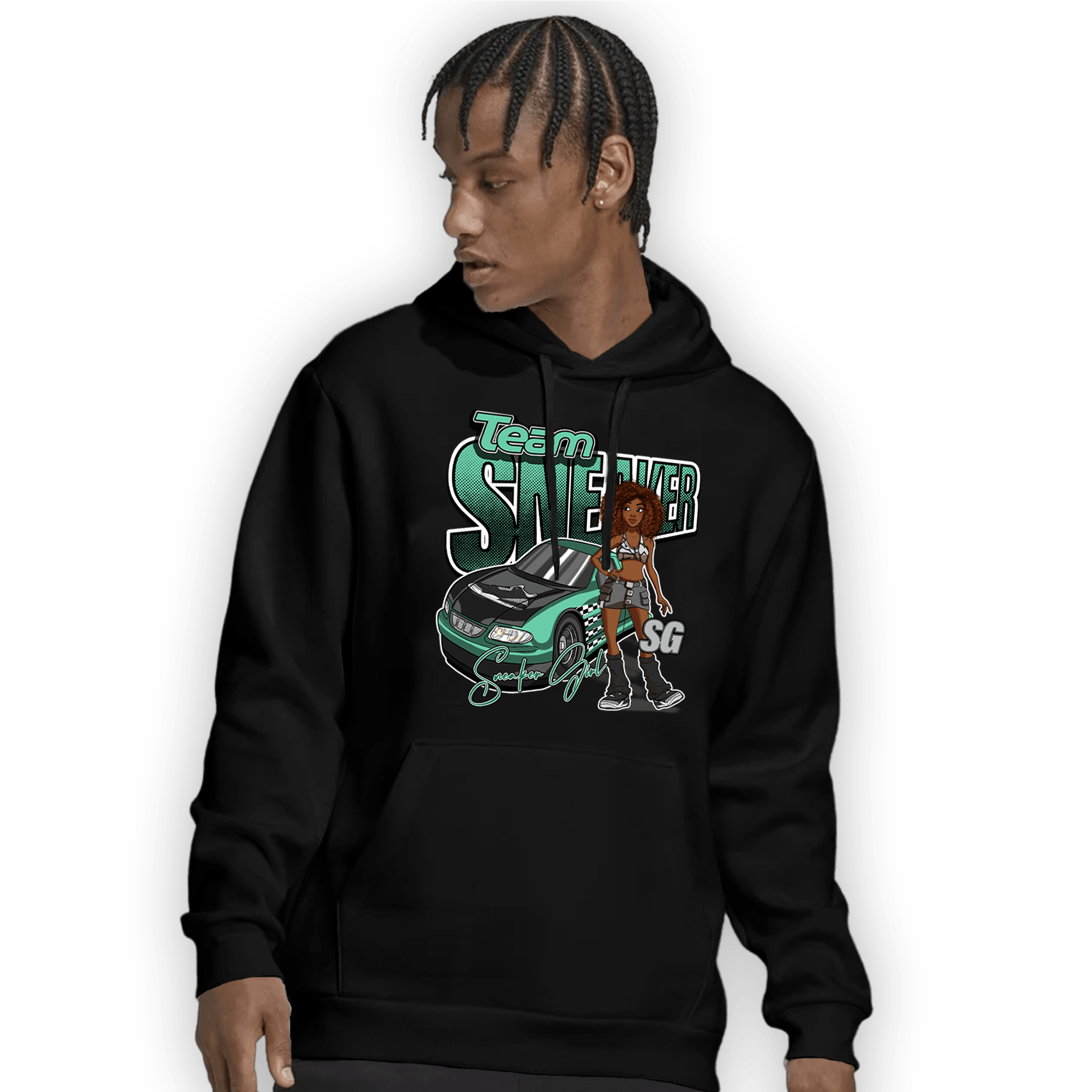Green Glow 3s Hoodie Match Team Sneaker Girl - NastyJamz