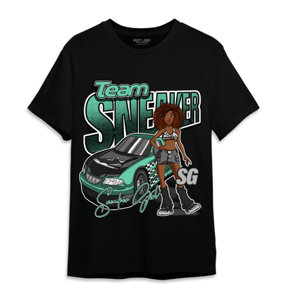 Green Glow 3s T Shirt Match Team Sneaker Girl - NastyJamz