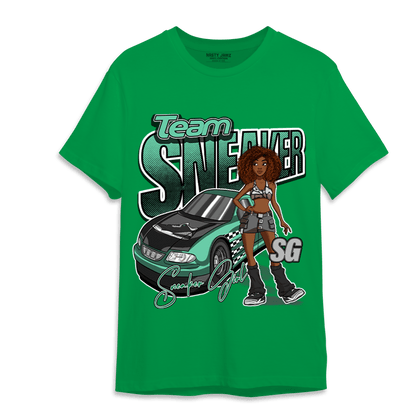 Green Glow 3s T Shirt Match Team Sneaker Girl - NastyJamz