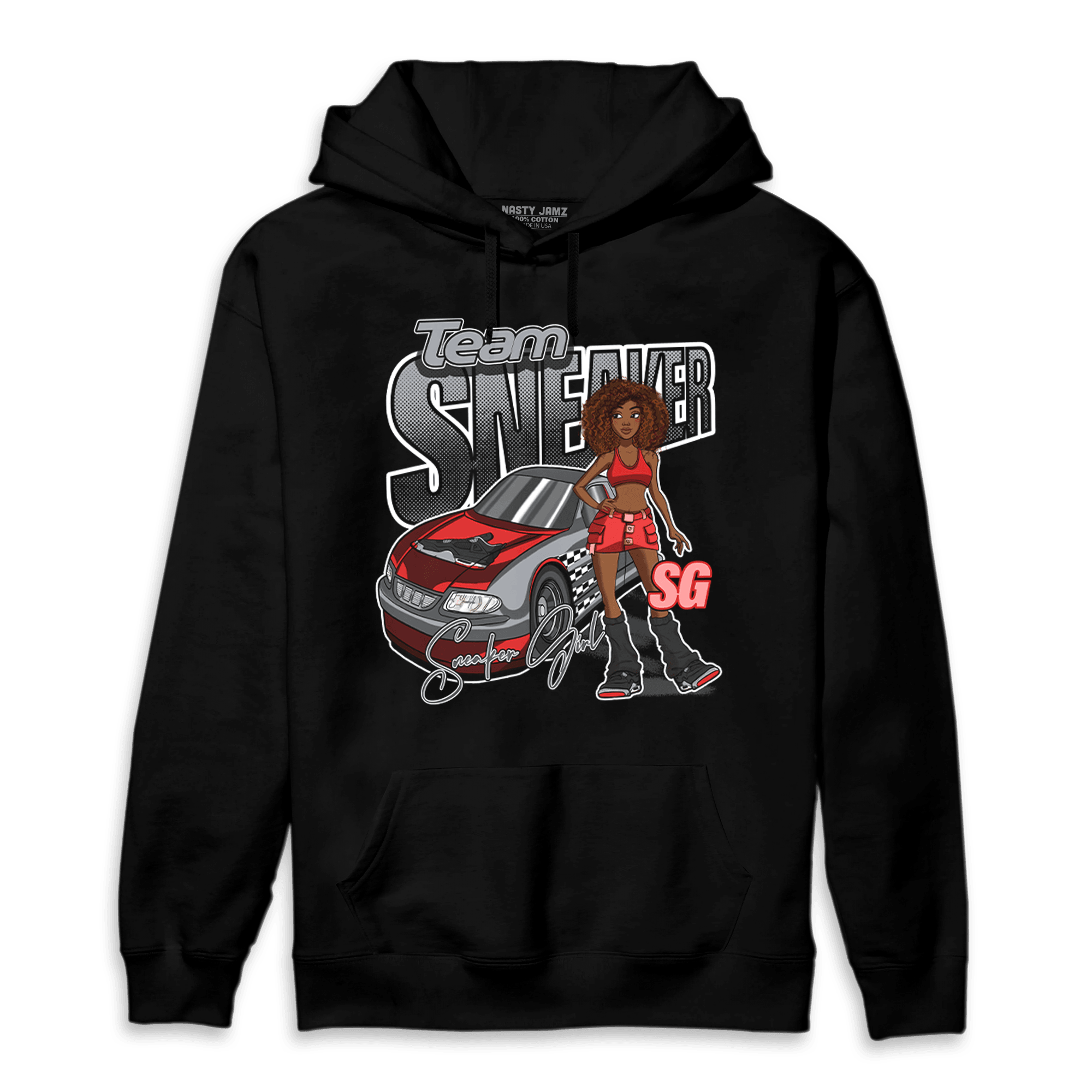 Bred Reimagined 4s Hoodie Match Team Sneaker Girl - NastyJamz