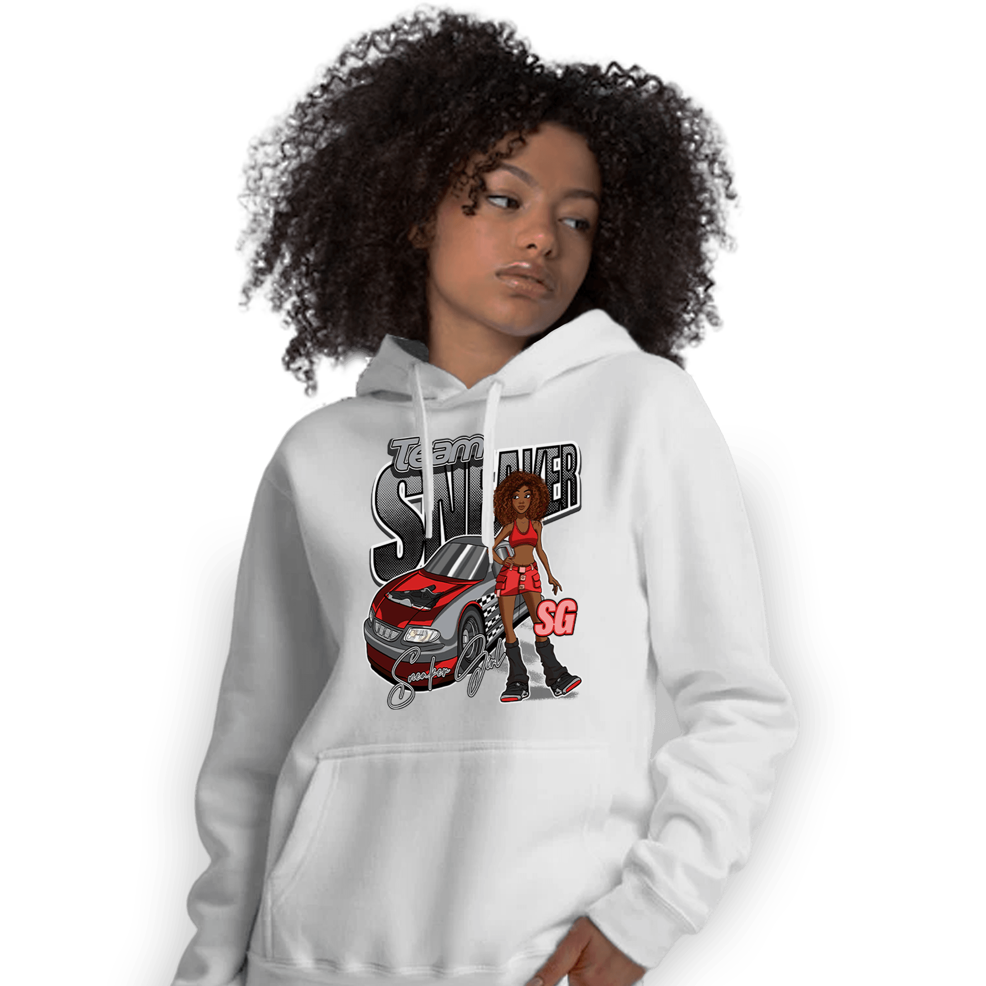 Bred Reimagined 4s Hoodie Match Team Sneaker Girl - NastyJamz