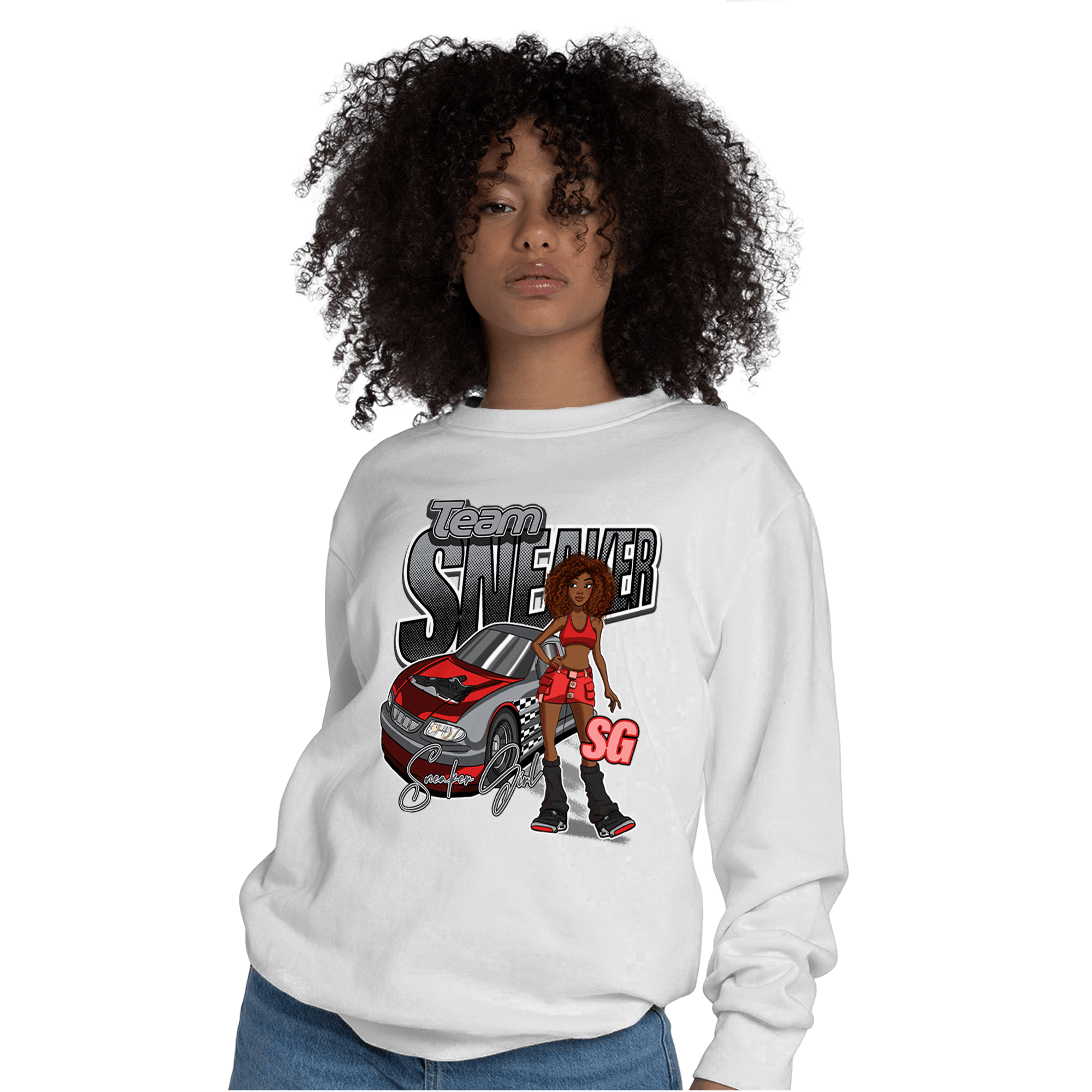 Bred Reimagined 4s Sweatshirt Match Team Sneaker Girl - NastyJamz