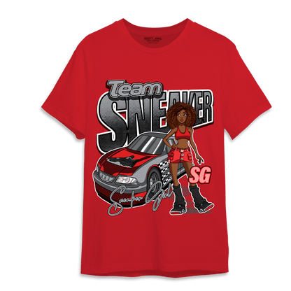 Bred Reimagined 4s T Shirt Match Team Sneaker Girl - NastyJamz