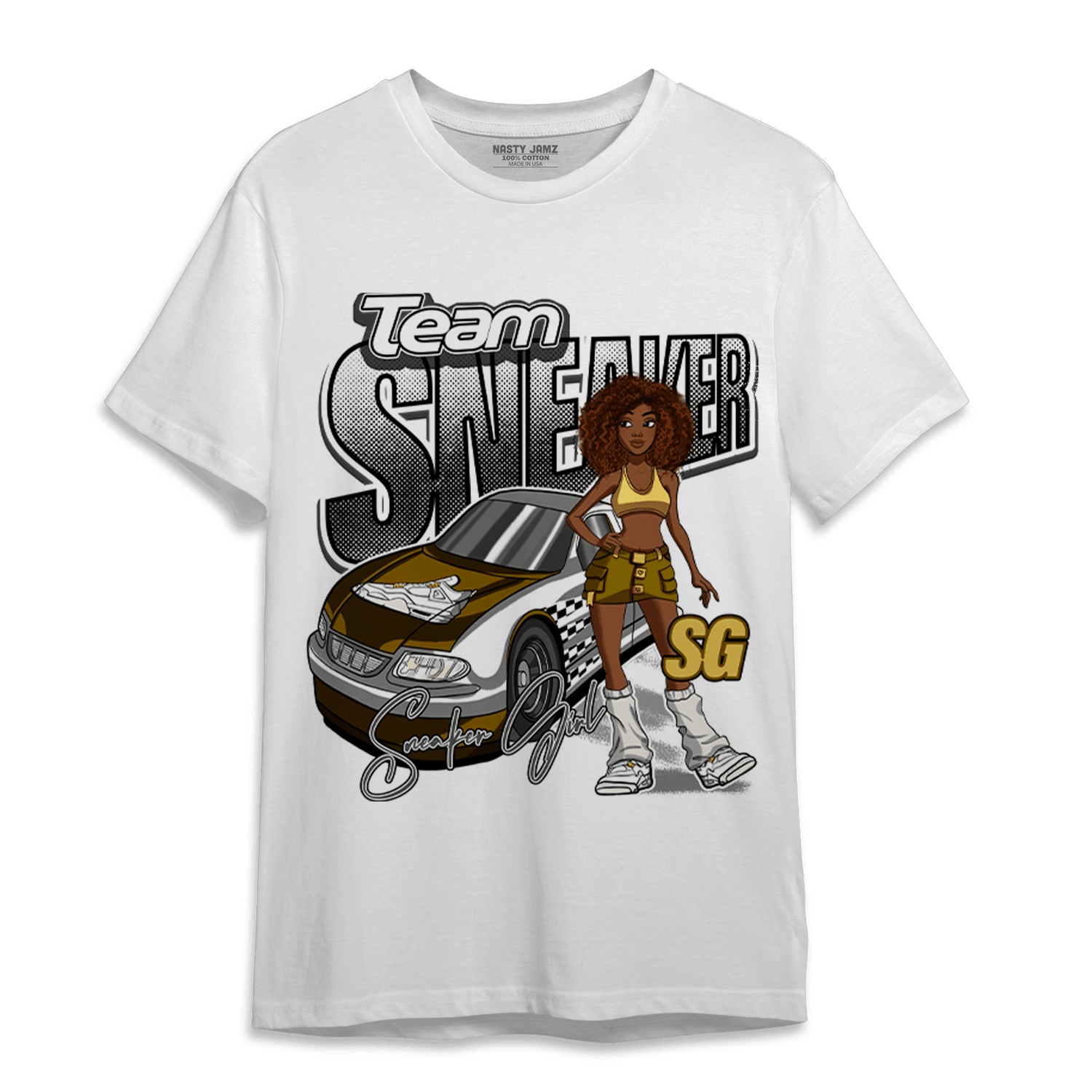 Sail 4s T Shirt Match Team Sneaker Girl - NastyJamz