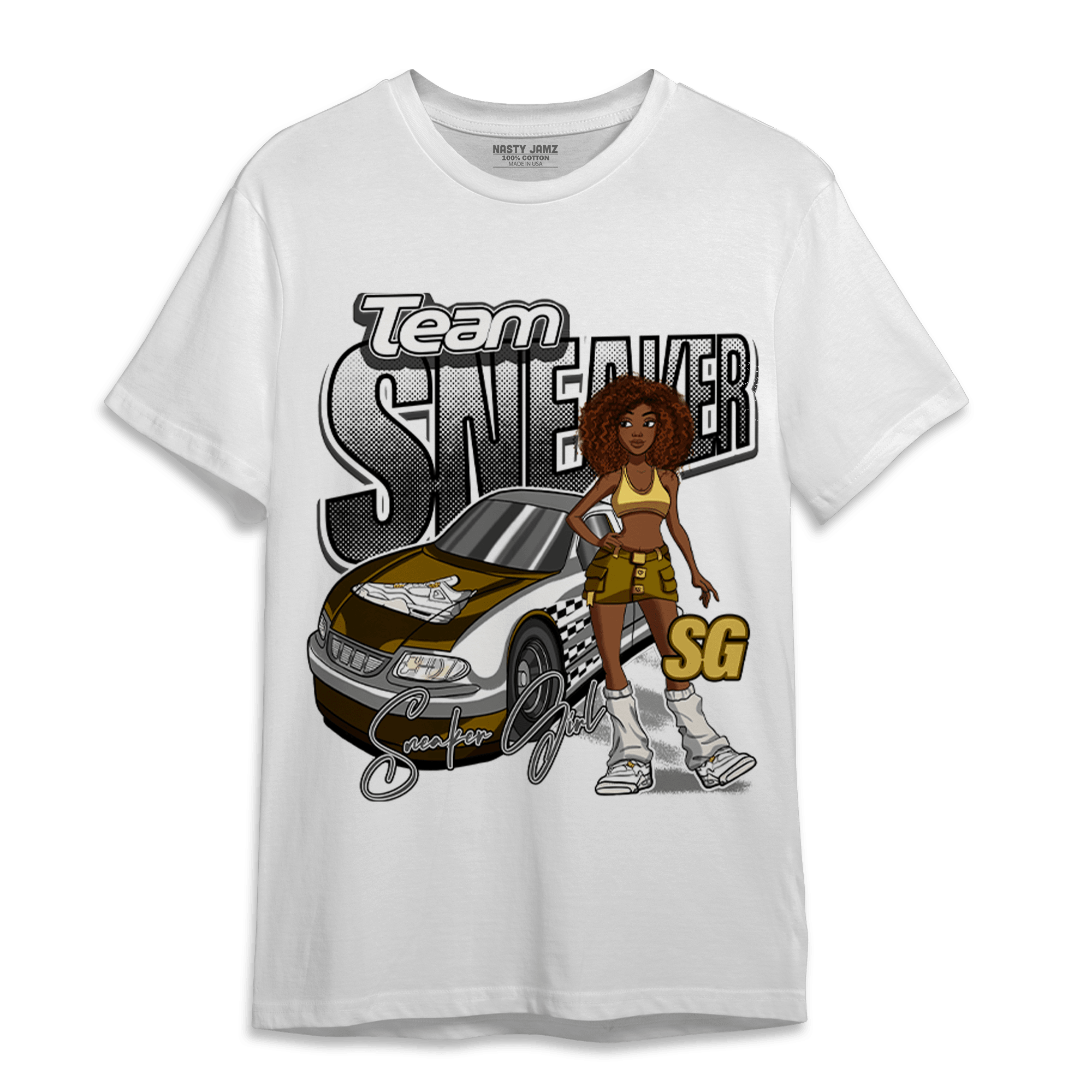 Sail 4s T Shirt Match Team Sneaker Girl - NastyJamz