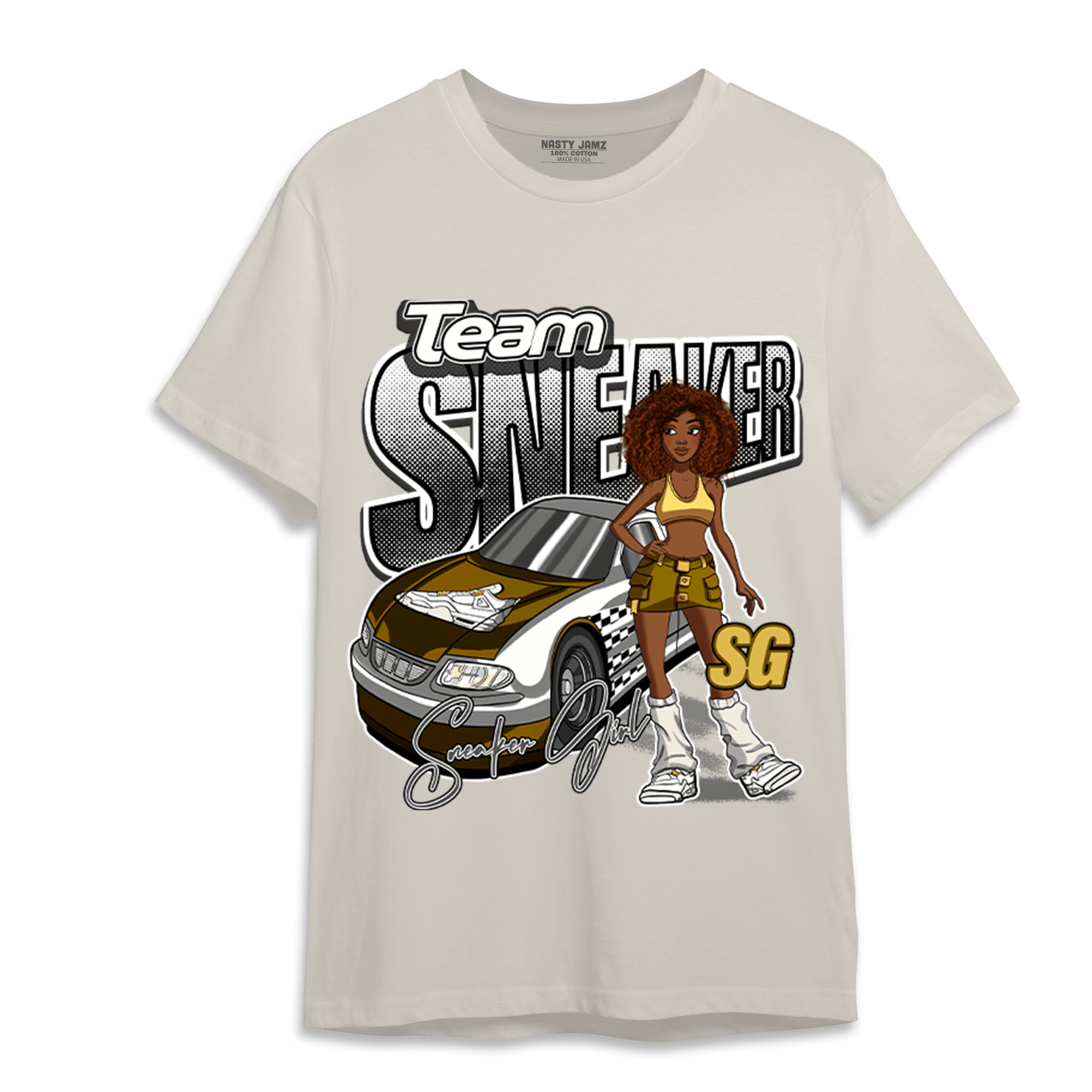 Sail 4s T Shirt Match Team Sneaker Girl - NastyJamz