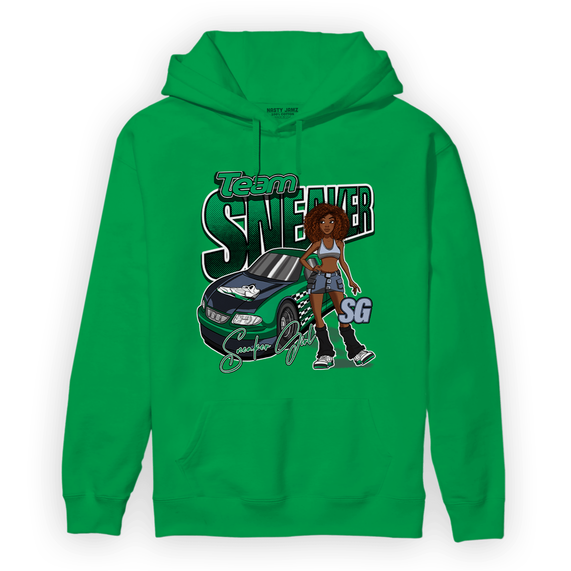 Lucky Green 5s Hoodie Match Team Sneaker Girl - NastyJamz
