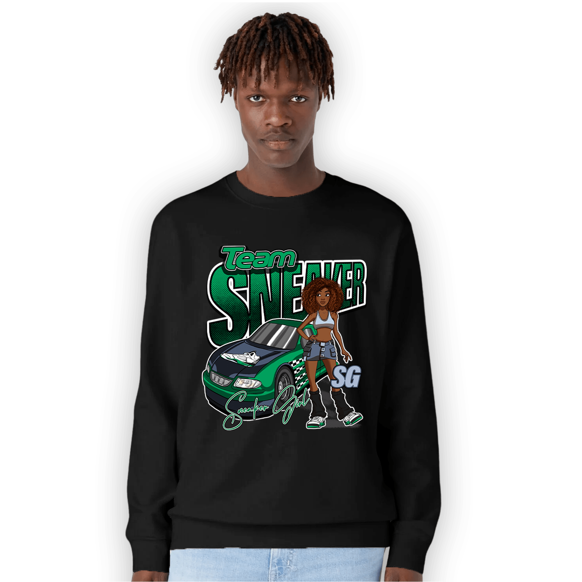 Lucky Green 5s Sweatshirt Match Team Sneaker Girl - NastyJamz