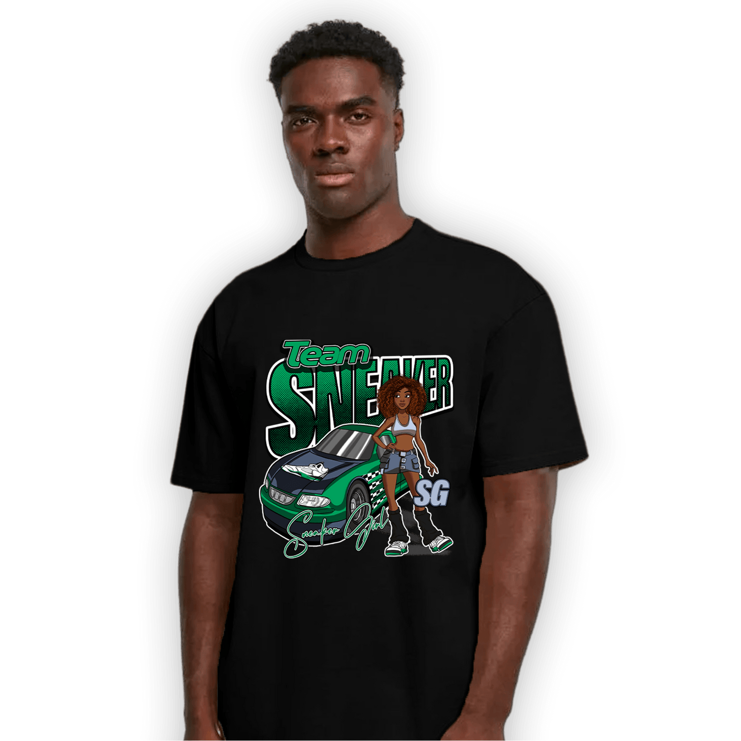 Lucky Green 5s T Shirt Match Team Sneaker Girl - NastyJamz