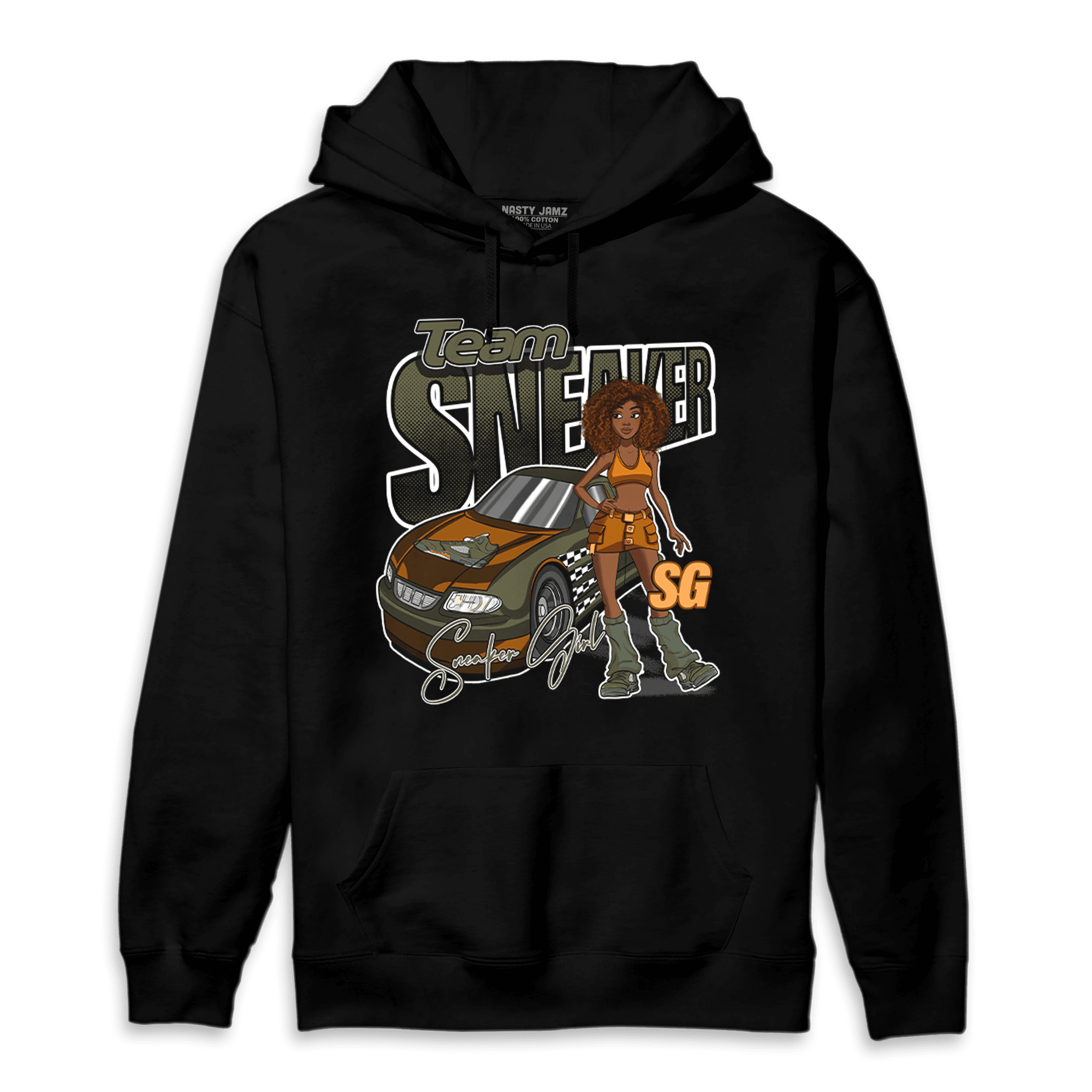 Olive 5s Hoodie Match Team Sneaker Girl - NastyJamz