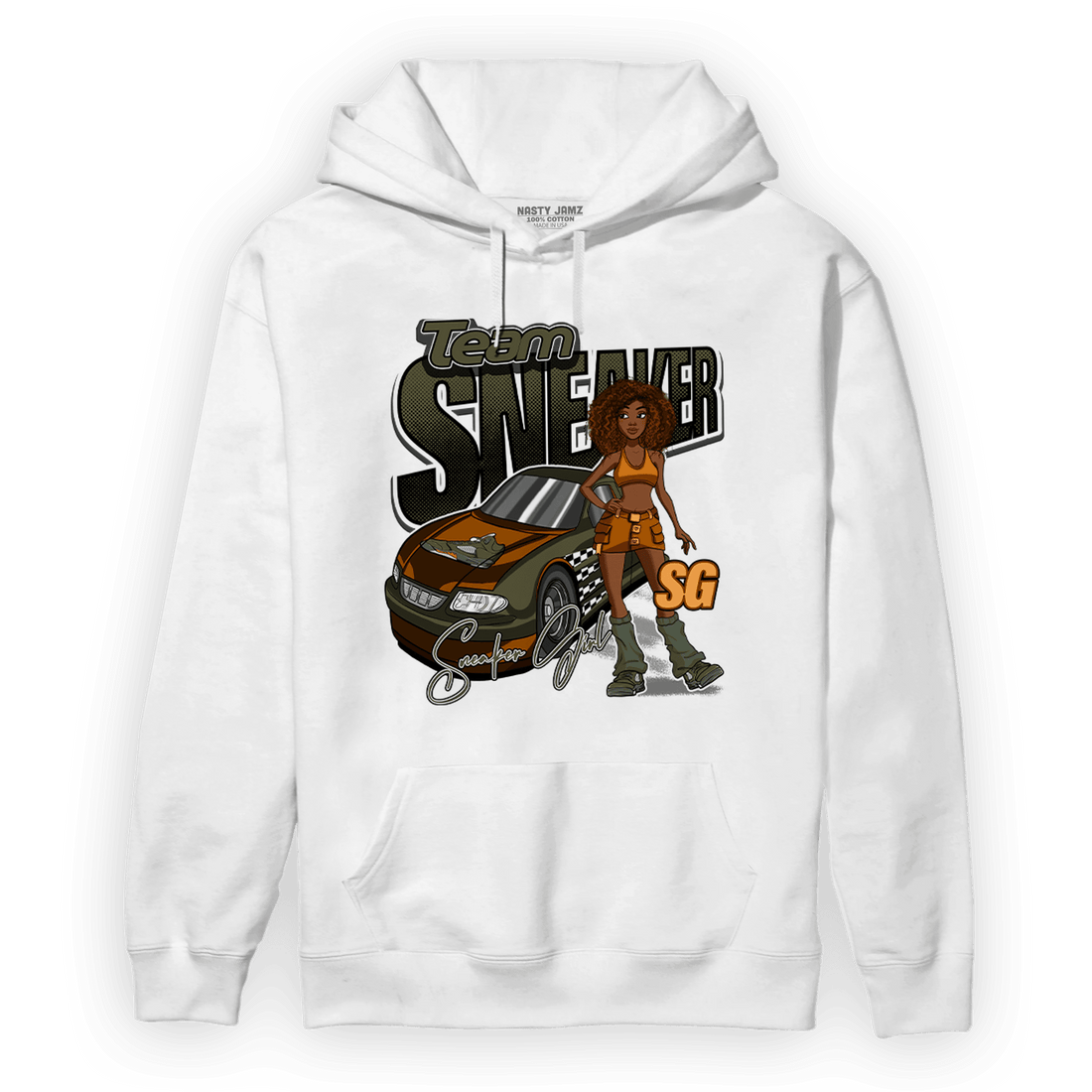 Olive 5s Hoodie Match Team Sneaker Girl - NastyJamz