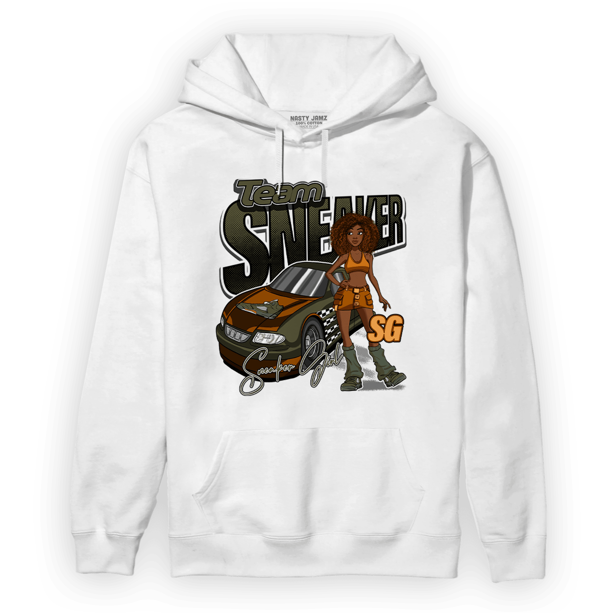 Olive 5s Hoodie Match Team Sneaker Girl - NastyJamz