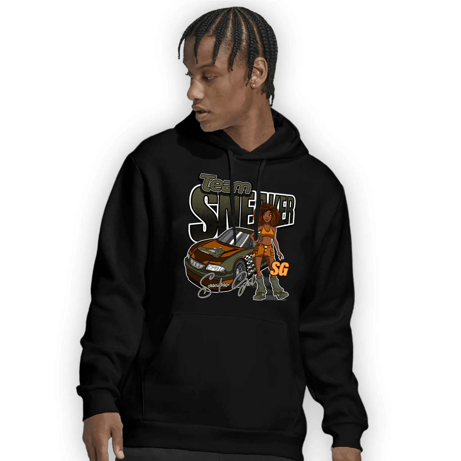 Olive 5s Hoodie Match Team Sneaker Girl - NastyJamz