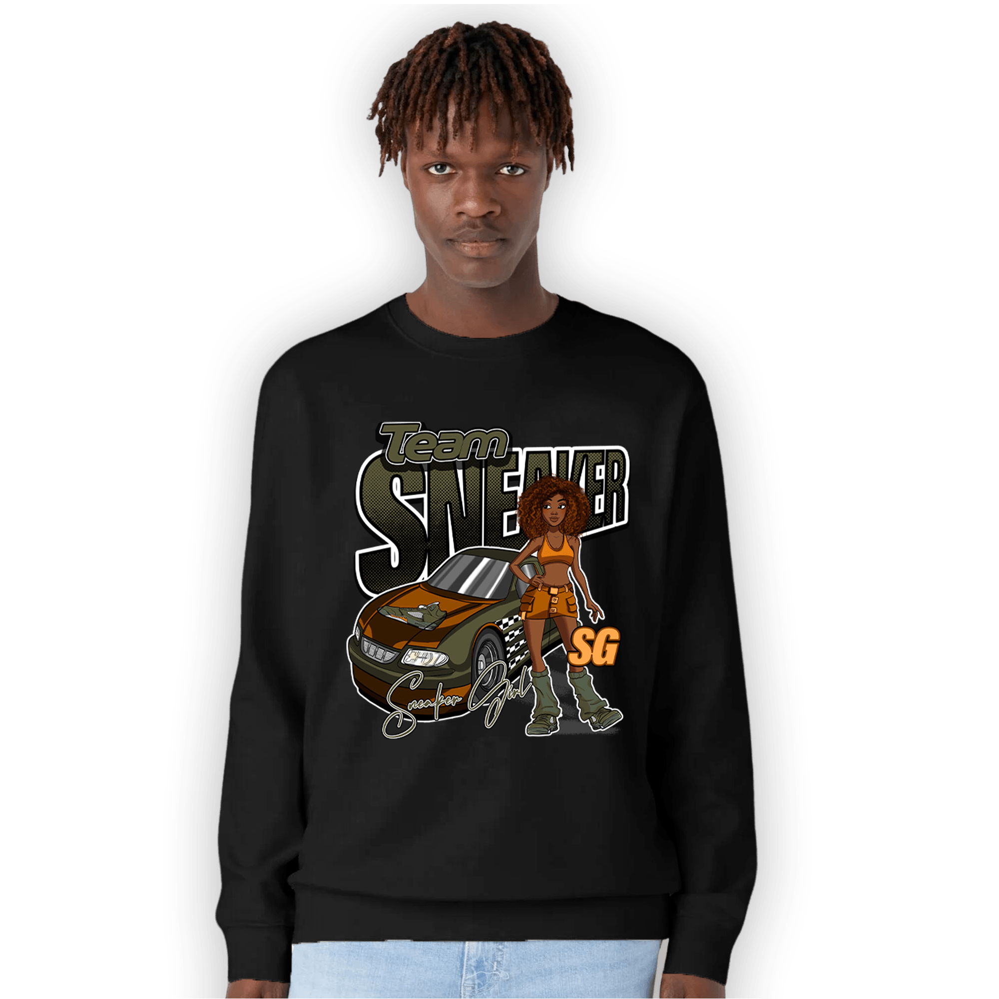 Olive 5s Sweatshirt Match Team Sneaker Girl - NastyJamz