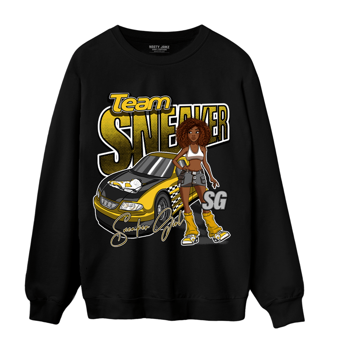Yellow Ochre 6s Sweatshirt Match Team Sneaker Girl - NastyJamz