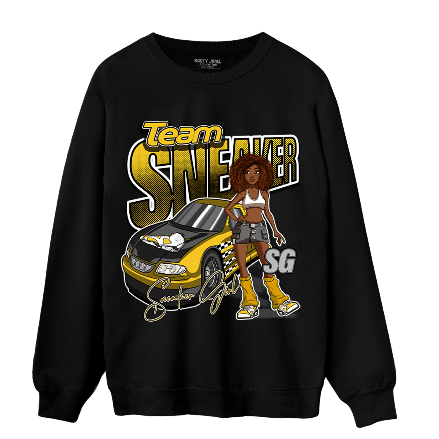 Yellow Ochre 6s Sweatshirt Match Team Sneaker Girl - NastyJamz