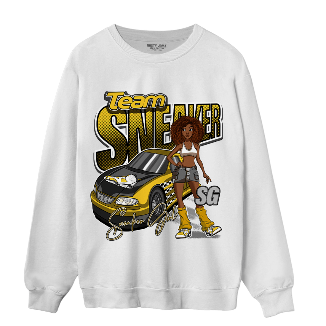 Yellow Ochre 6s Sweatshirt Match Team Sneaker Girl - NastyJamz