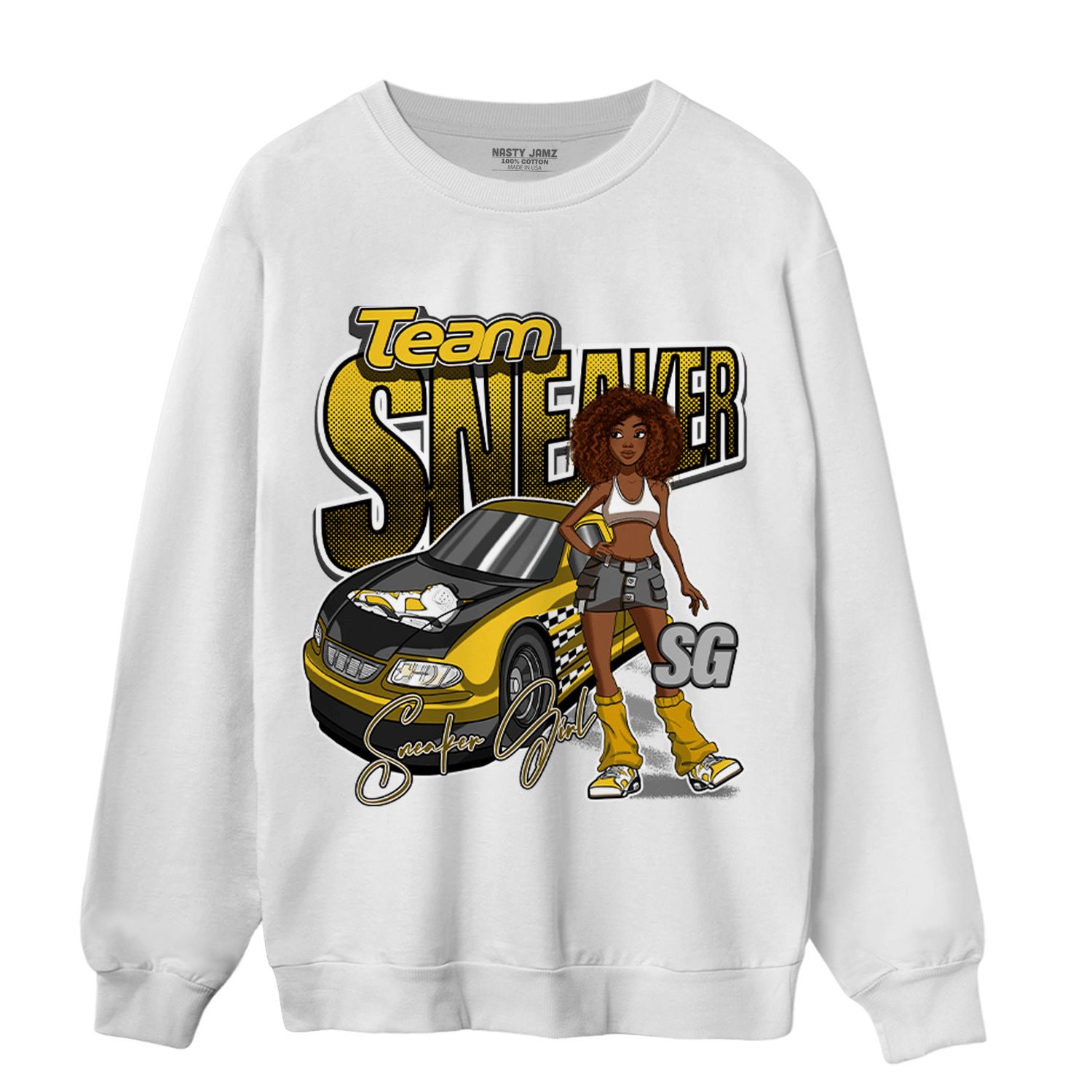 Yellow Ochre 6s Sweatshirt Match Team Sneaker Girl - NastyJamz