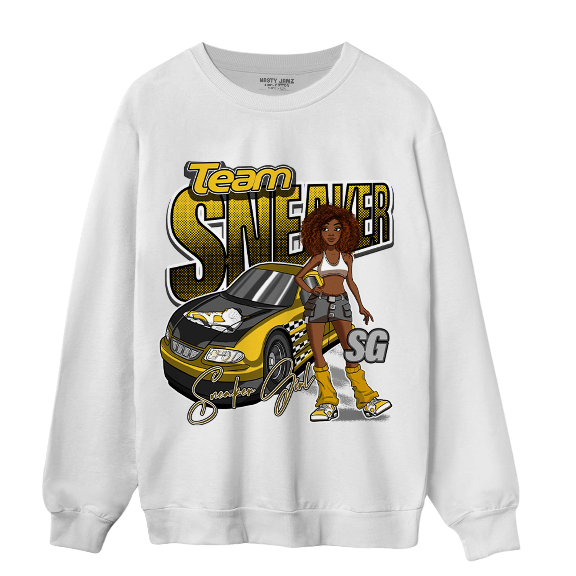Yellow Ochre 6s Sweatshirt Match Team Sneaker Girl - NastyJamz