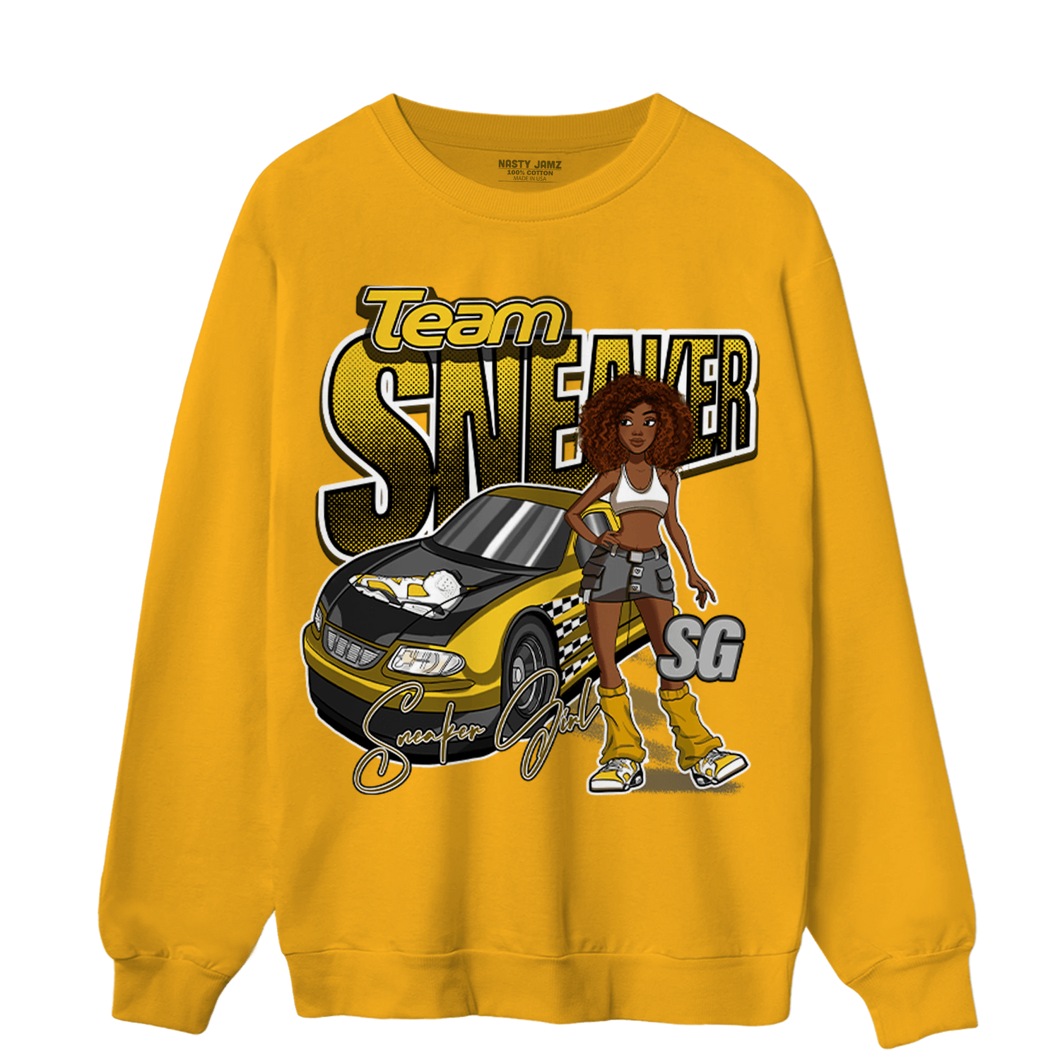 Yellow Ochre 6s Sweatshirt Match Team Sneaker Girl - NastyJamz
