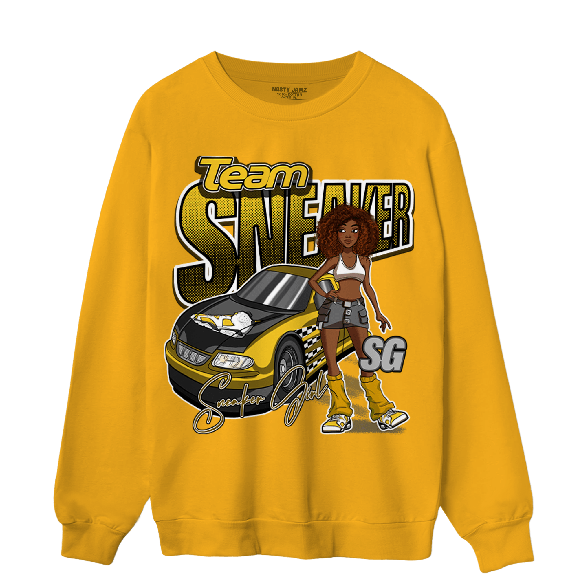 Yellow Ochre 6s Sweatshirt Match Team Sneaker Girl - NastyJamz