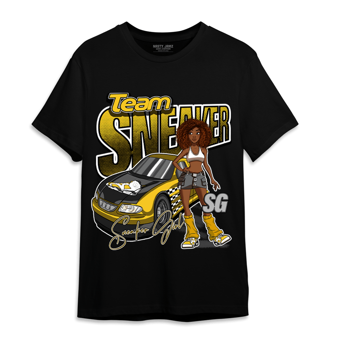 Yellow Ochre 6s T Shirt Match Team Sneaker Girl - NastyJamz