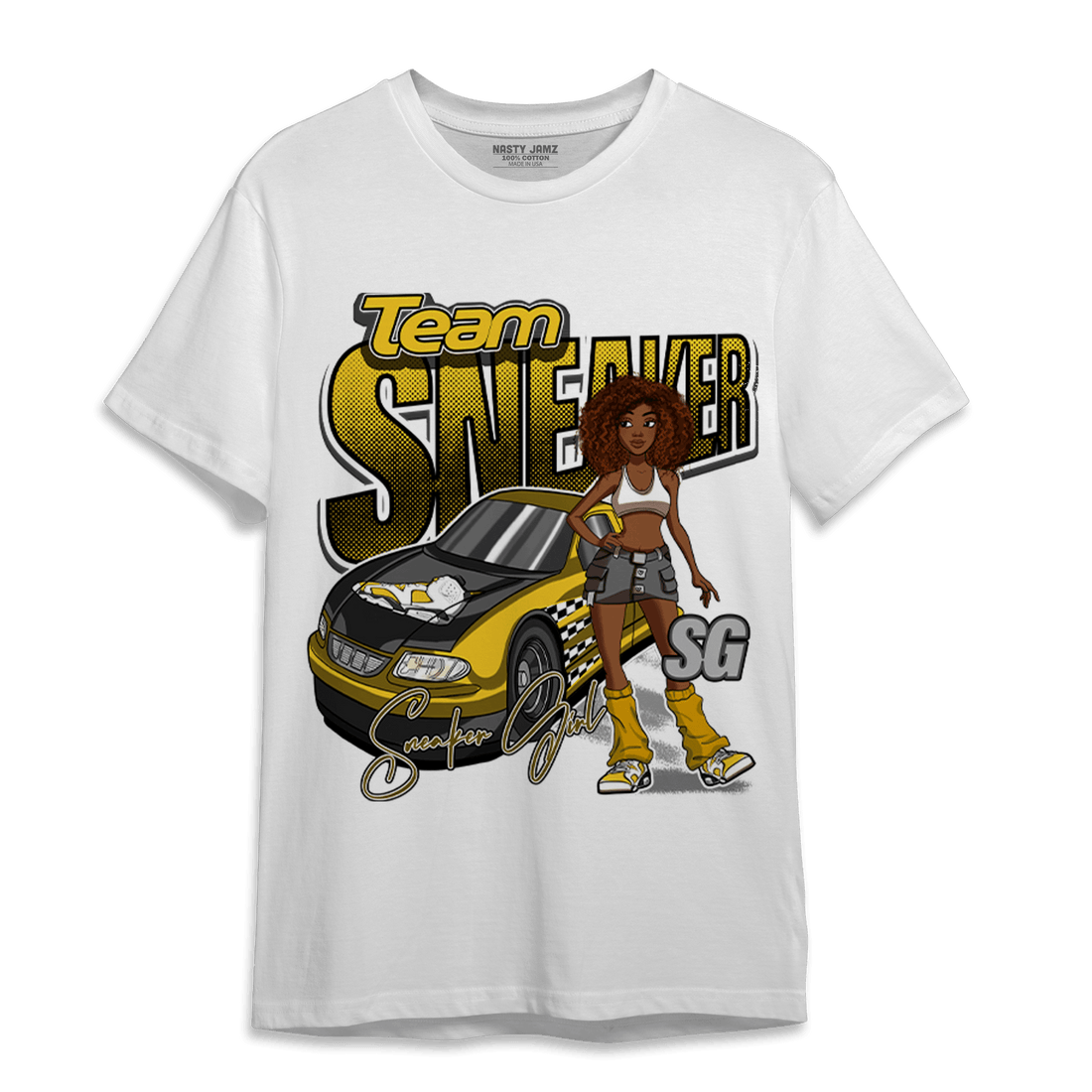 Yellow Ochre 6s T Shirt Match Team Sneaker Girl - NastyJamz