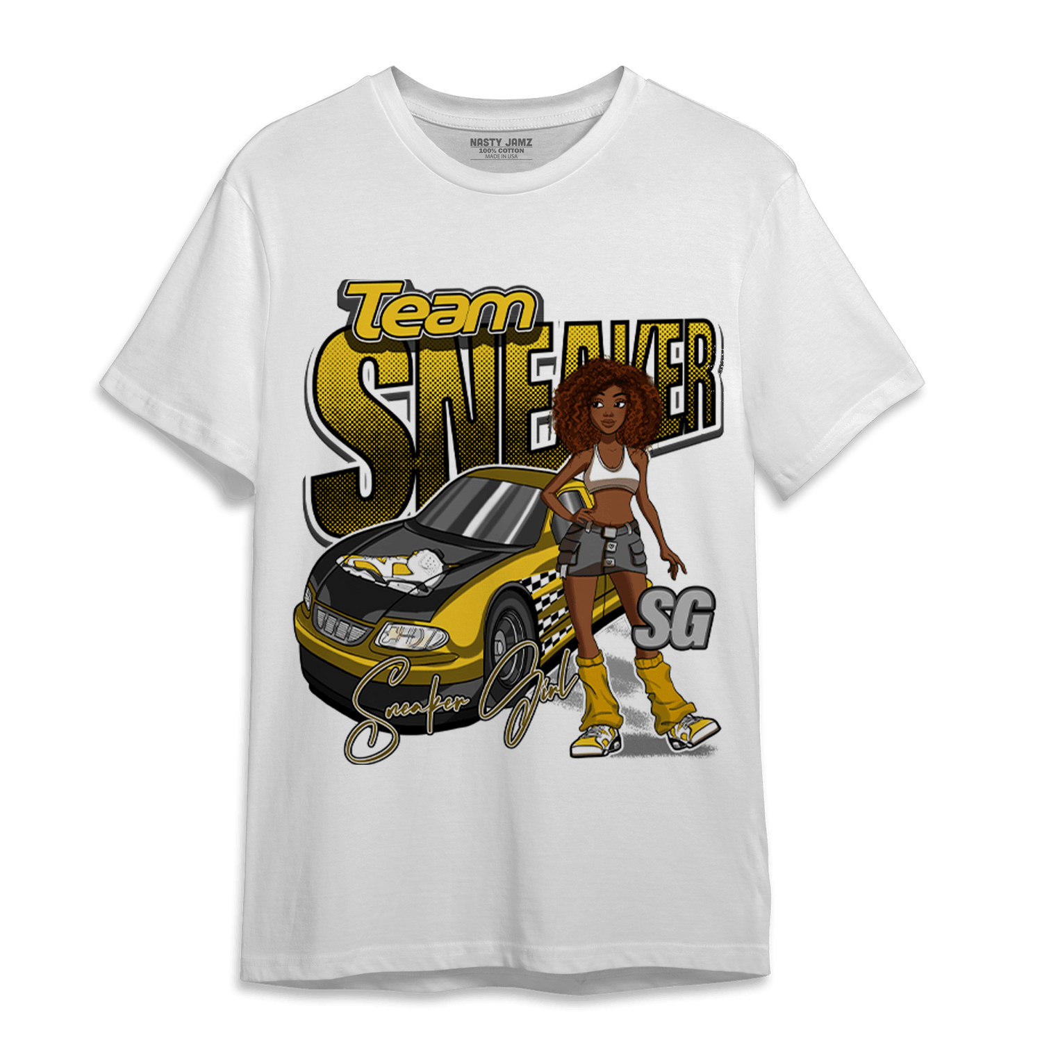 Yellow Ochre 6s T Shirt Match Team Sneaker Girl - NastyJamz